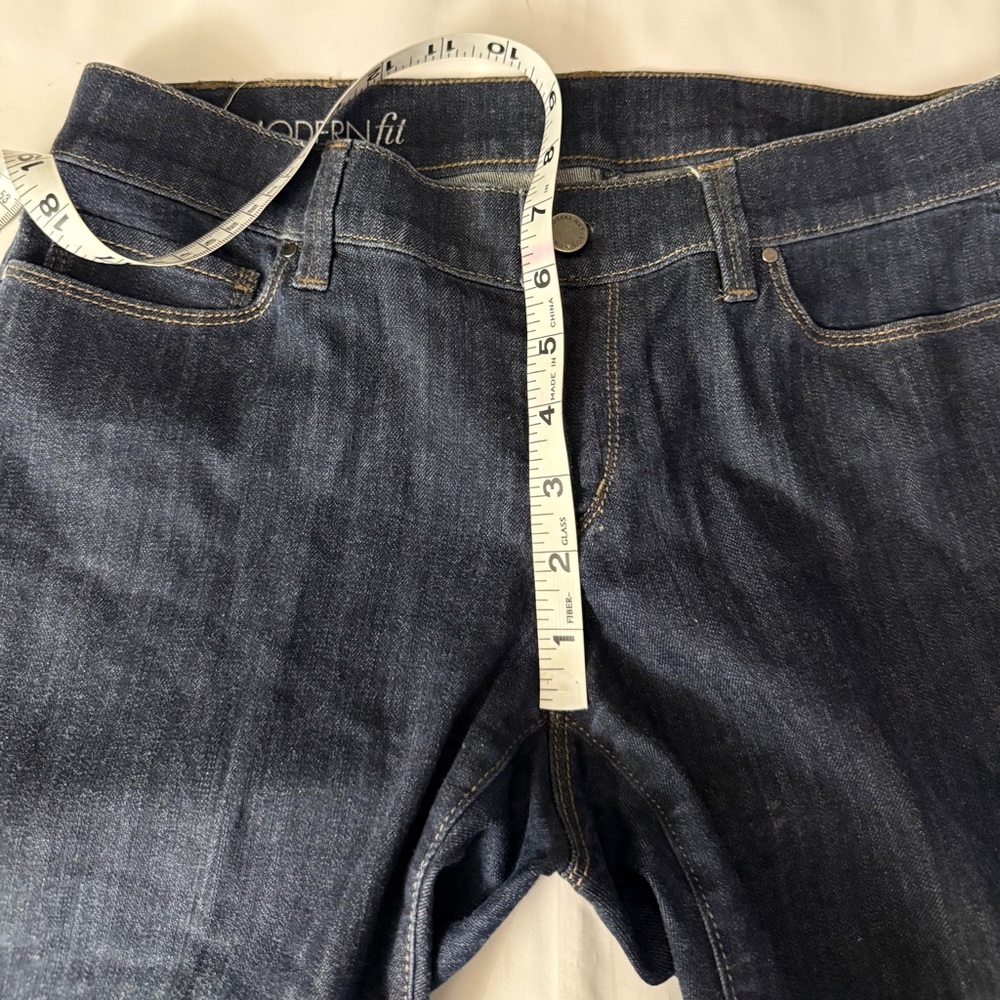 Ann Taylor Modern Fit Dark Wash Petite Jeans - Picture 8 of 10